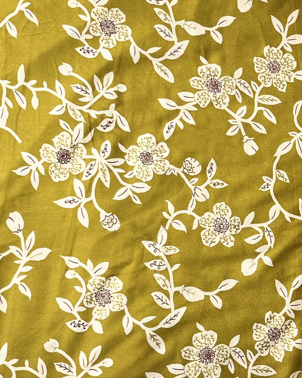 Rayon Foil Print Lime Green Colour 44 Inches Width