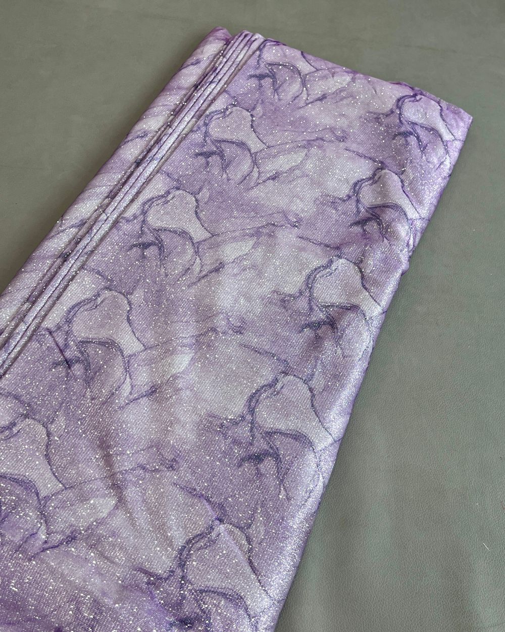 Imported Digital Printed Sparkle Lavender Colour 55 Inches Width