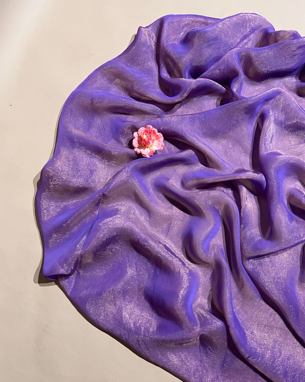 Plain Space Silk (Fendy Satin) Pinkish Lavender Colour 45 Inches Width