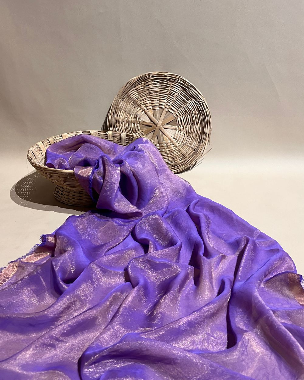 Plain Space Silk (Fendy Satin) Pinkish Lavender Colour 45 Inches Width