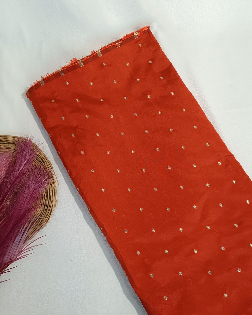 Taffeta Work Dark Red Colour 60 Inches Width