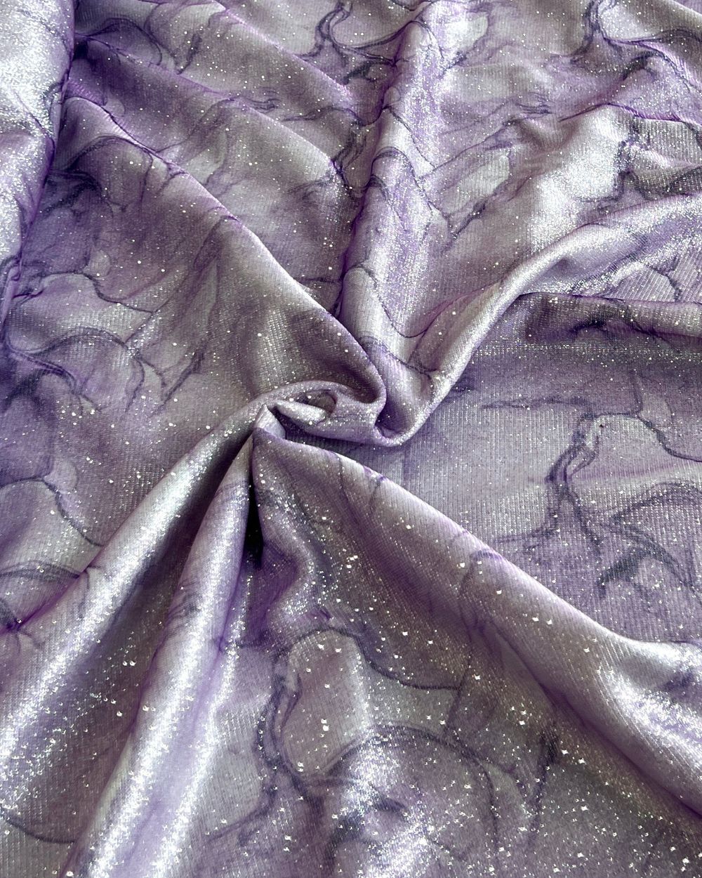 Imported Digital Printed Sparkle Lavender Colour 55 Inches Width