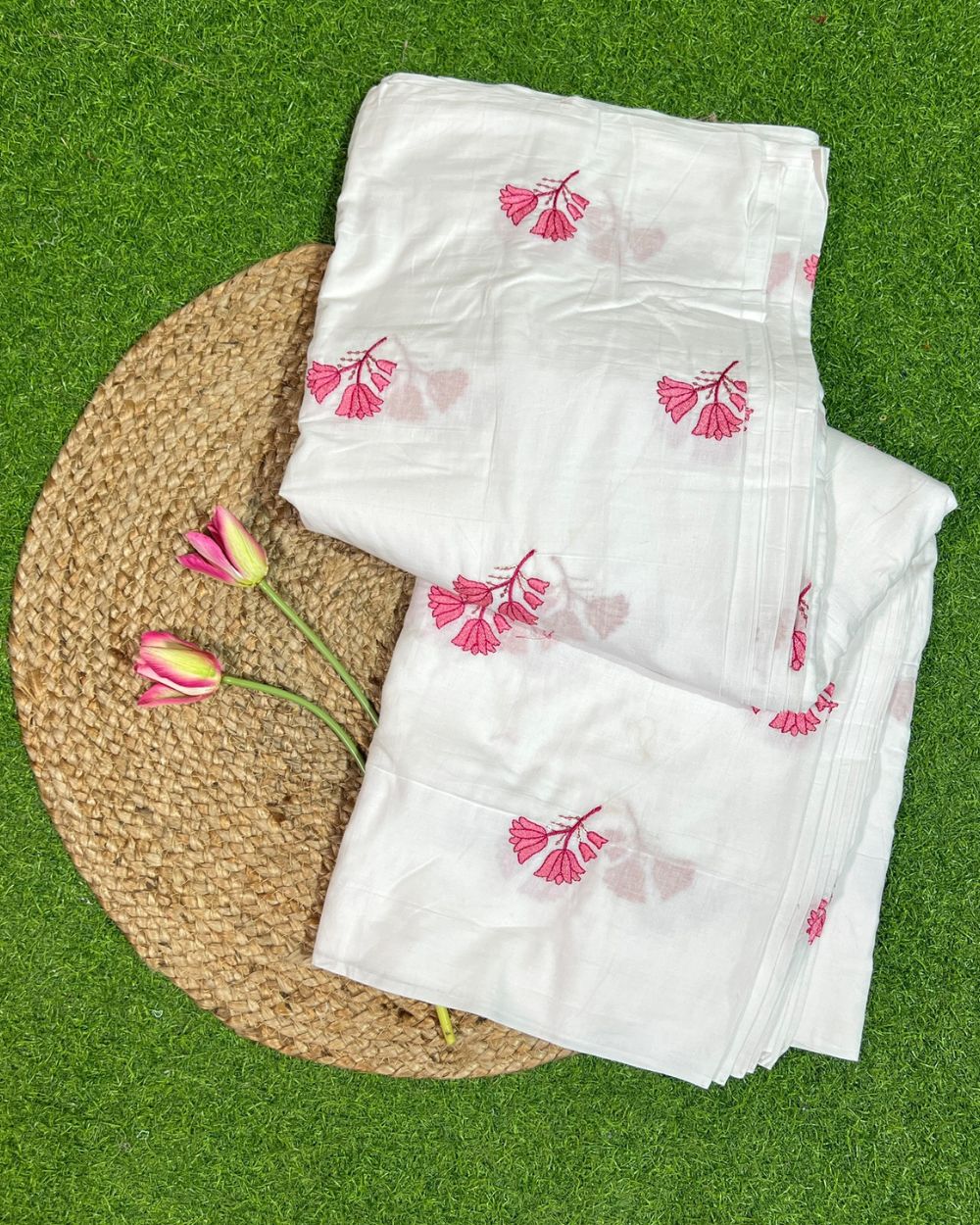 Cotton Work White Colour 44 Inches Width