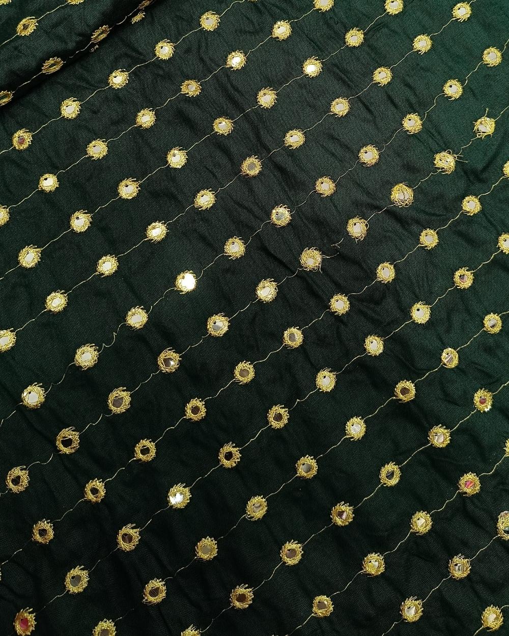 Rayon Abla Work Green Colour 44 Inches Width