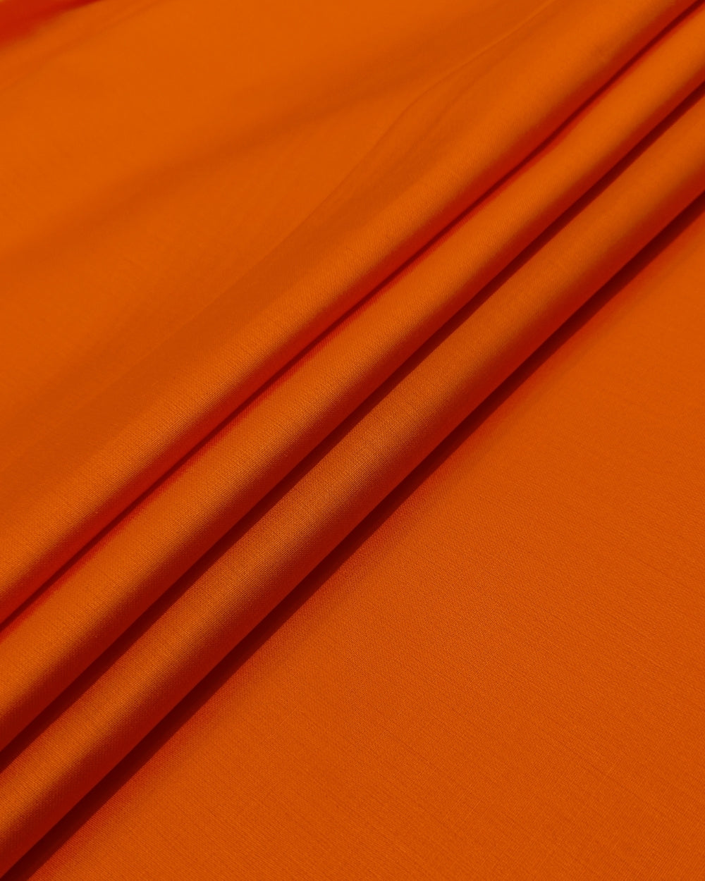 Plain Glaze-Cotton Bright Orange Colour 42 Inches Width