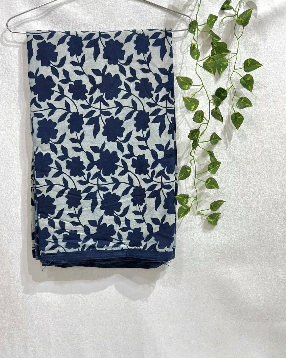 Hand Block Printed Cotton Indigo Blue Colour 44 Inches Width