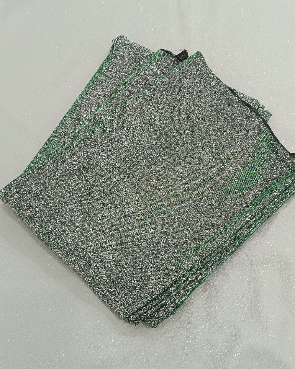 Imported Sparkle Silver Green Colour 57 Inches Width