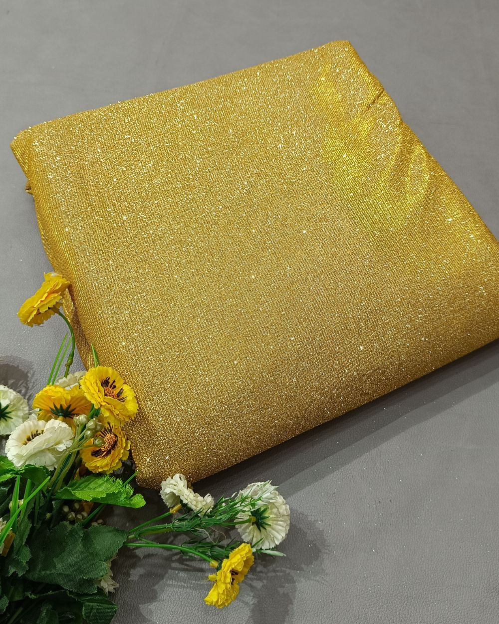 Imported Sparkle Golden Colour 55 Inches Width