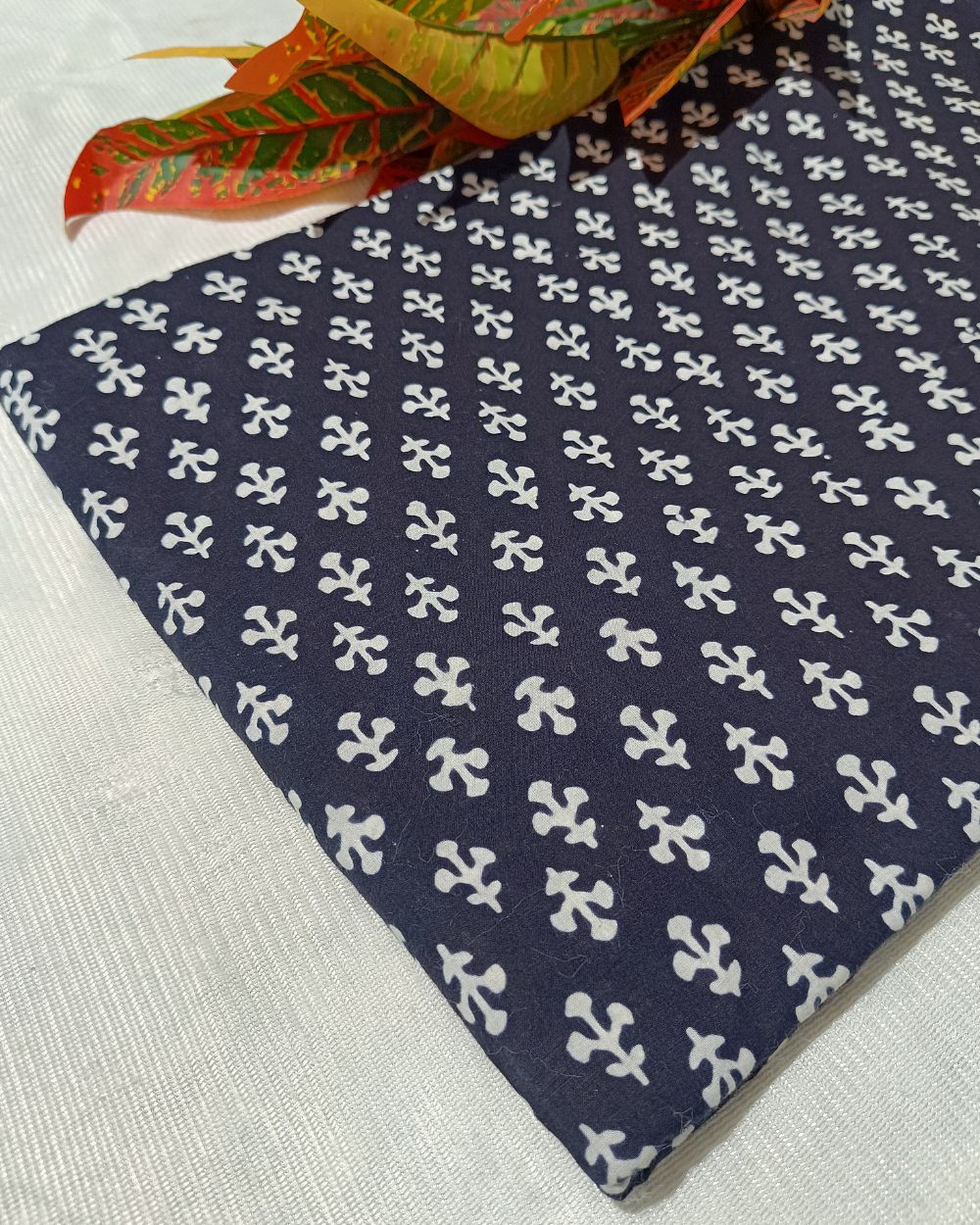 Hand Block Printed Cotton Monochrome Black Colour 42 Inches Width