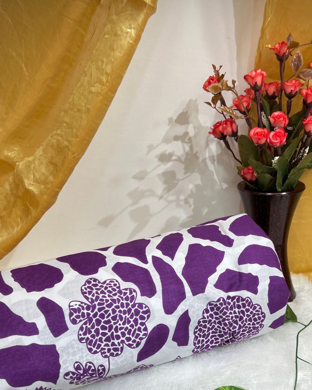 Printed Cotton Dark Purple Colour 44 Inches Width