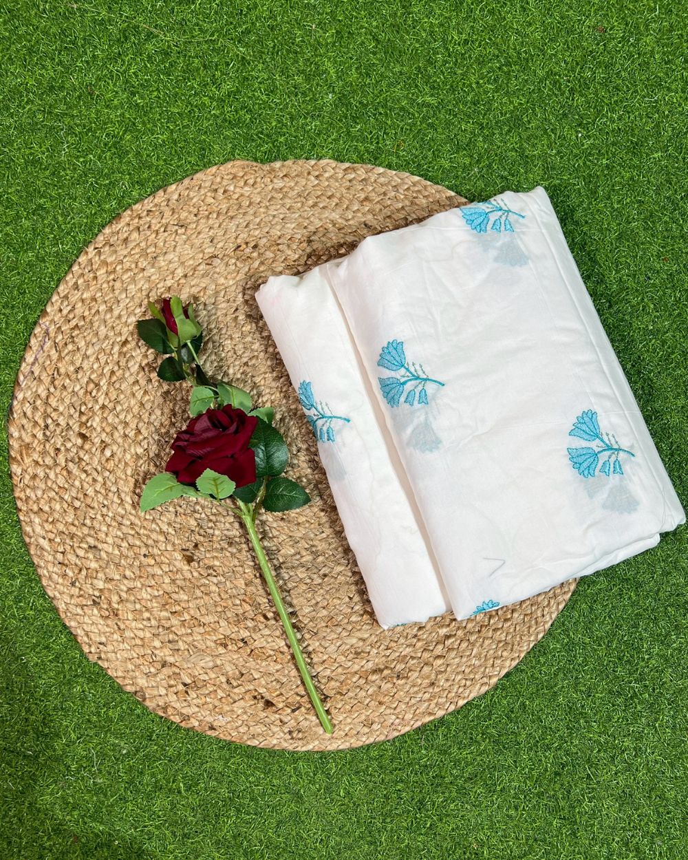 Cotton Work White Colour 44 Inches Width