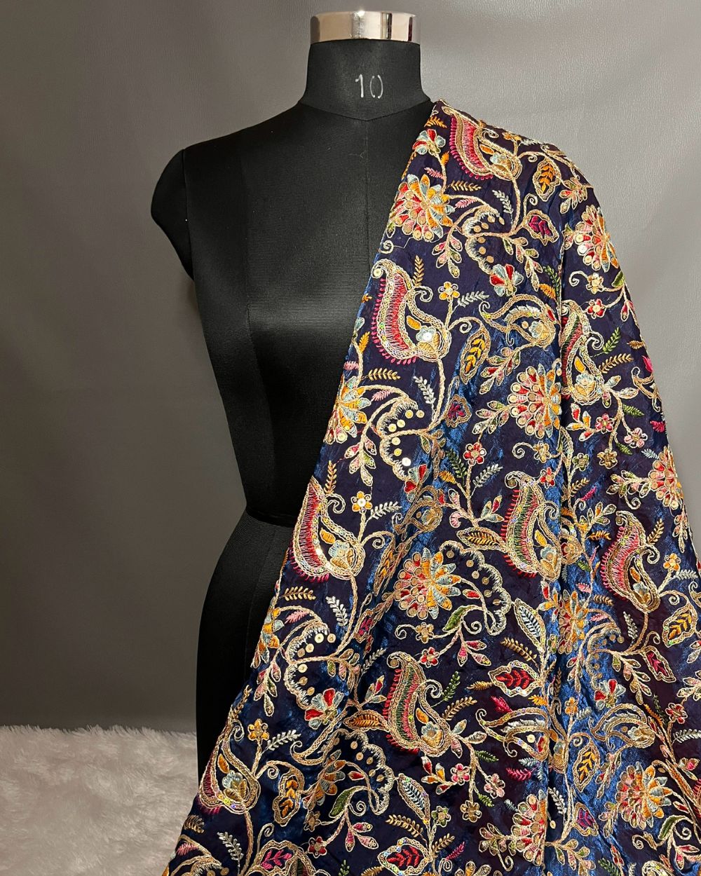 Space Silk Work Dark Kerosene Colour 42 Inches Width