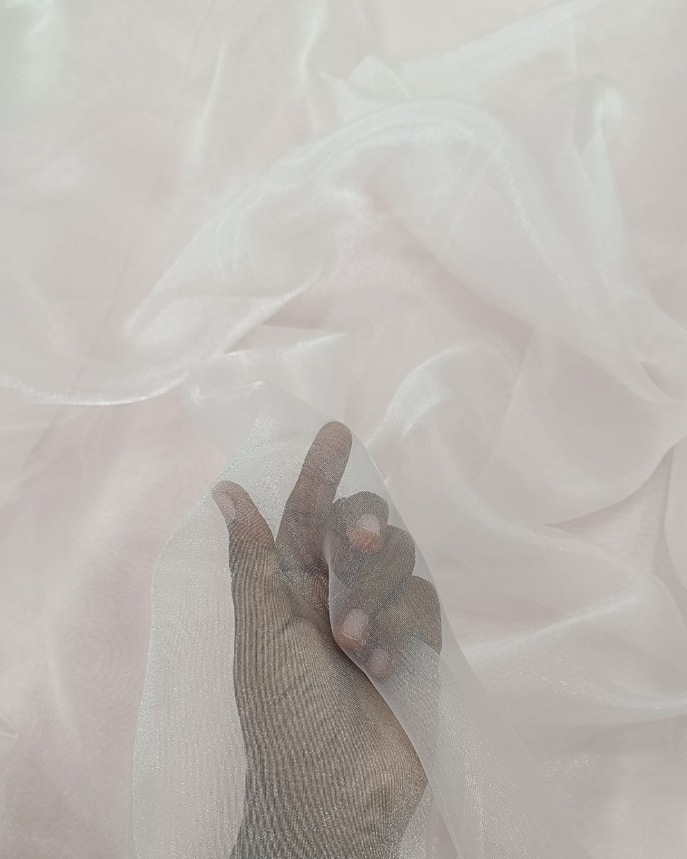 Plain Organza Pale Pink Colour 45 Inches Width