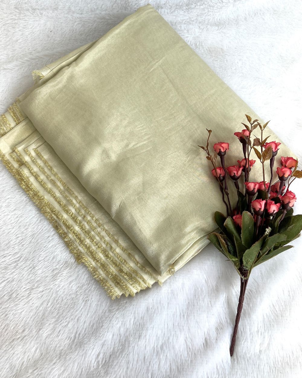 Dyeable Plain Cosmos Golden (Off White) Colour 44 Inches Width