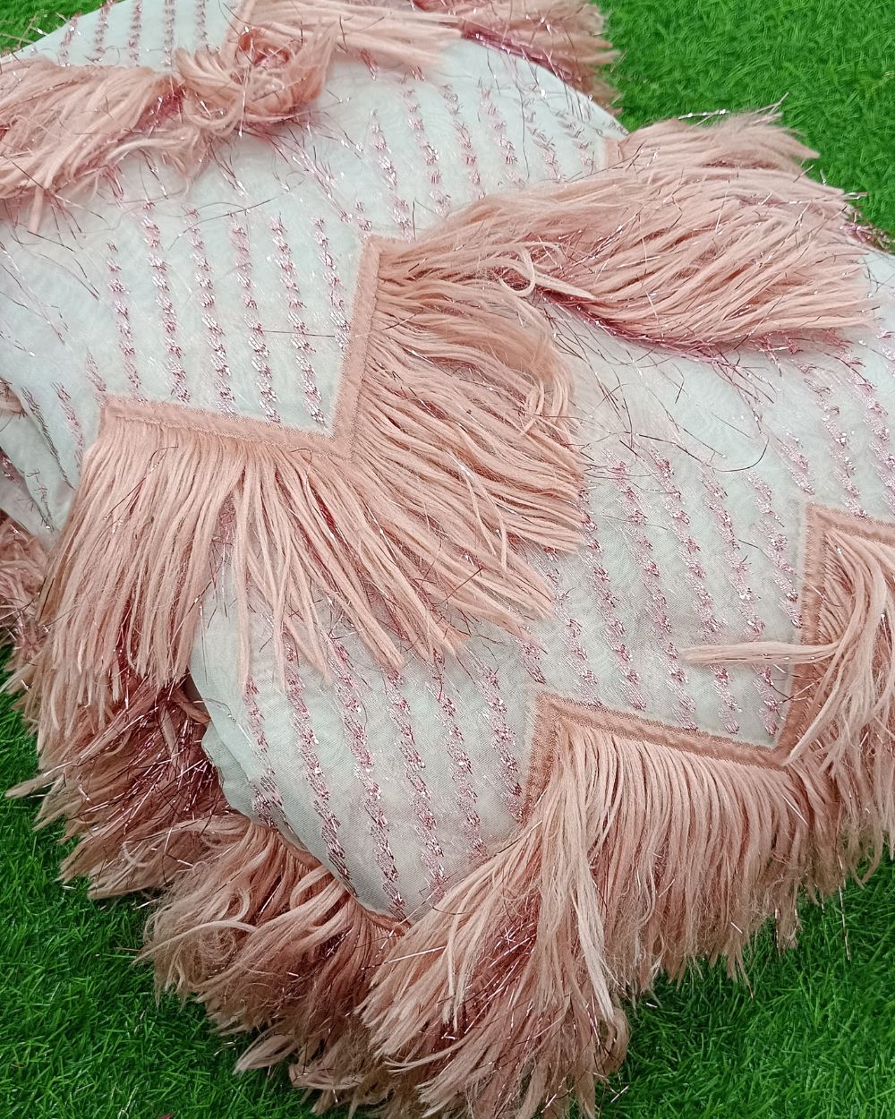 Imported Organza Peach Colour 57 Inches Width