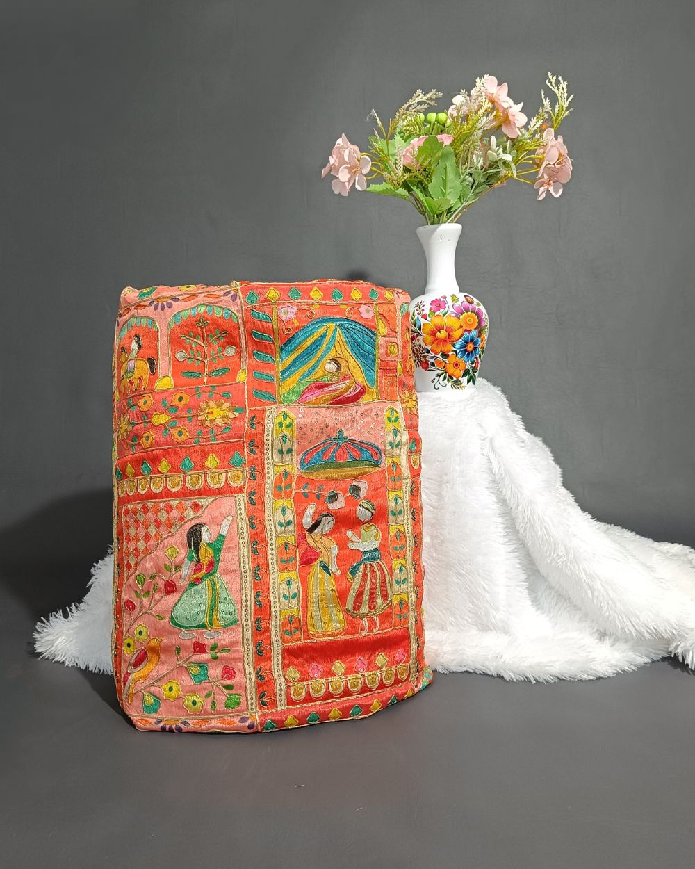 Chinnon Work Orange Colour 42 Inches Width