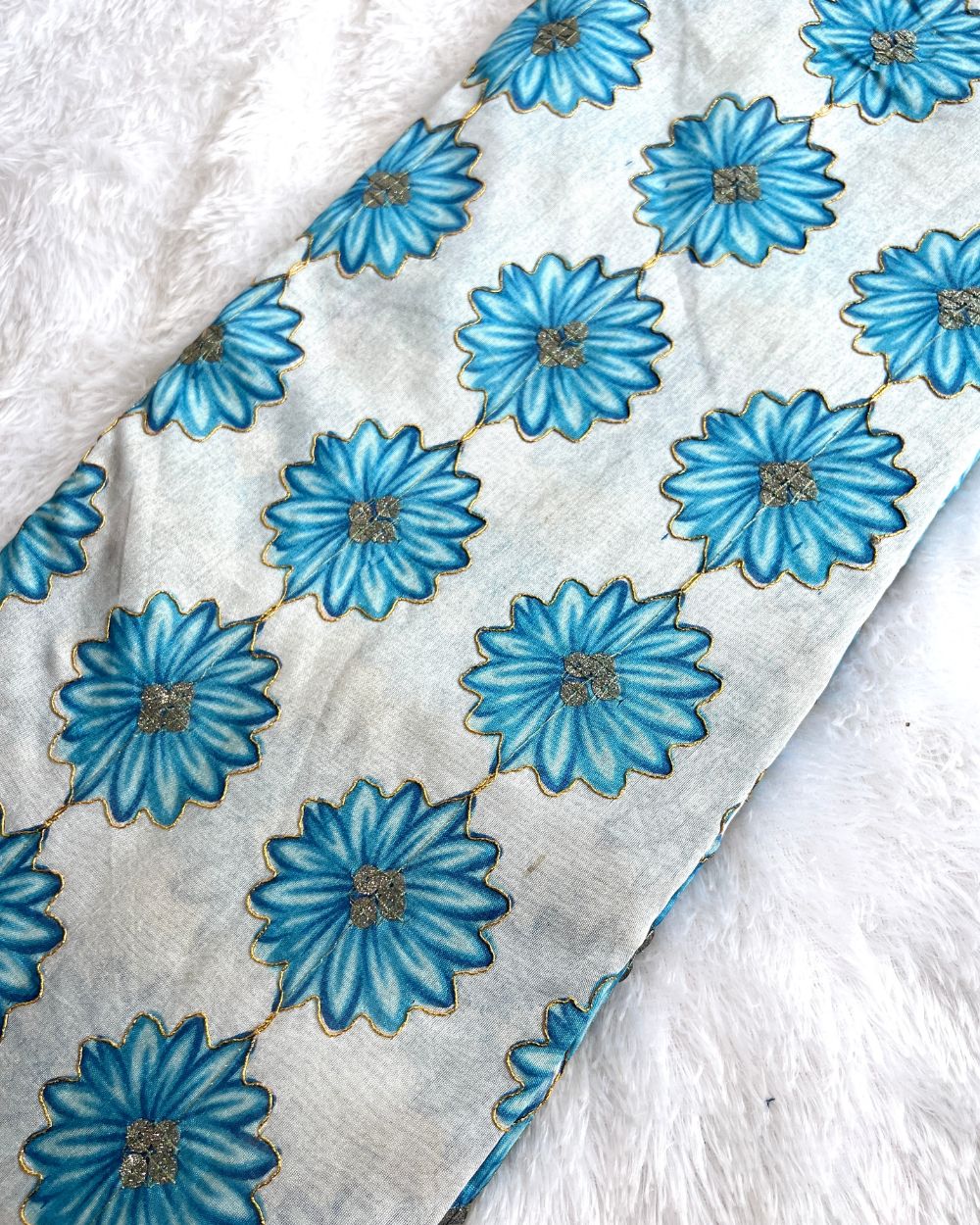 Cotton Silk Work Light Grey Colour 46 Inches Width