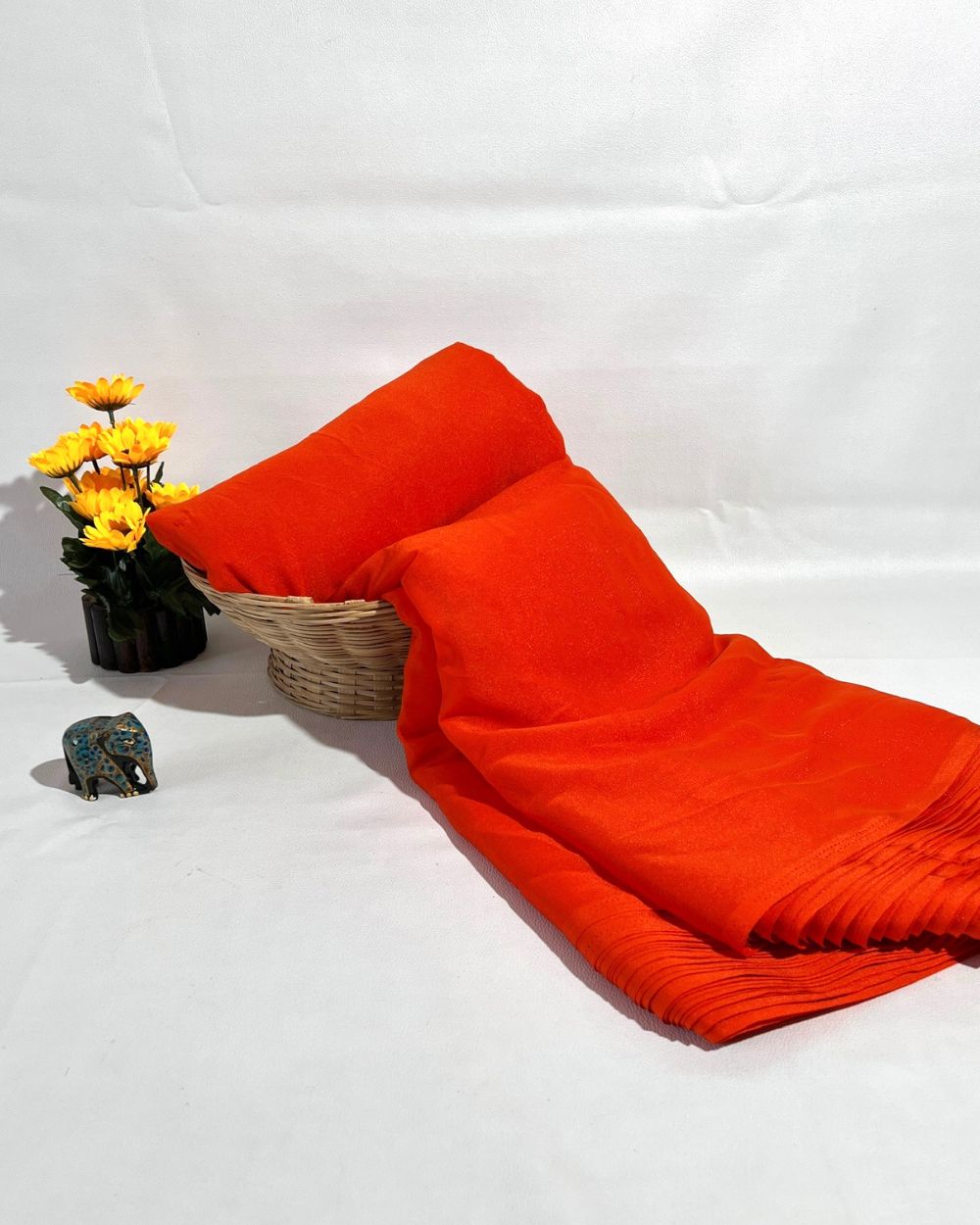 Plain Star Georgette Orange Colour 44 Inches Width