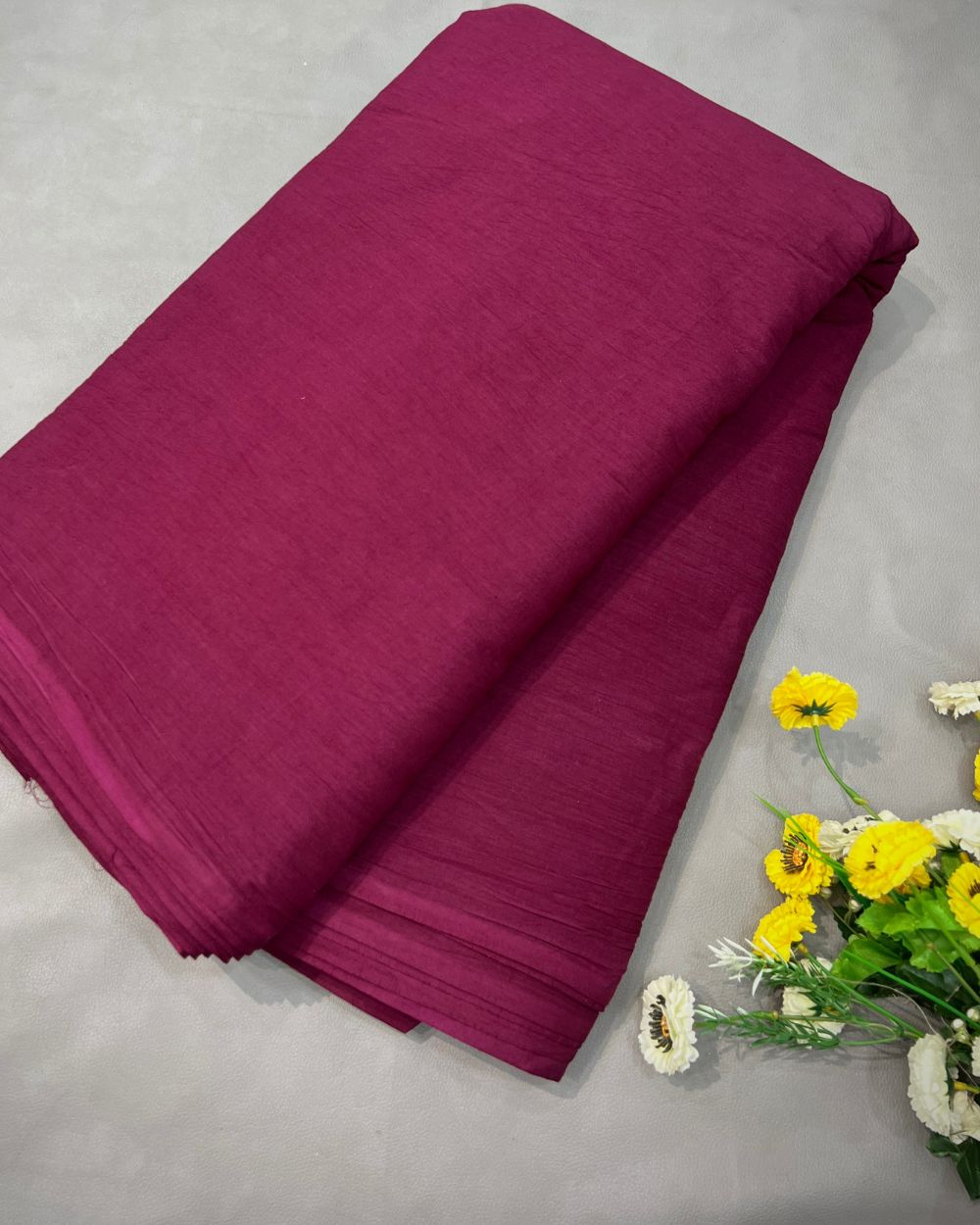 Plain Kora Cotton Wine Colour 42 Inches Width