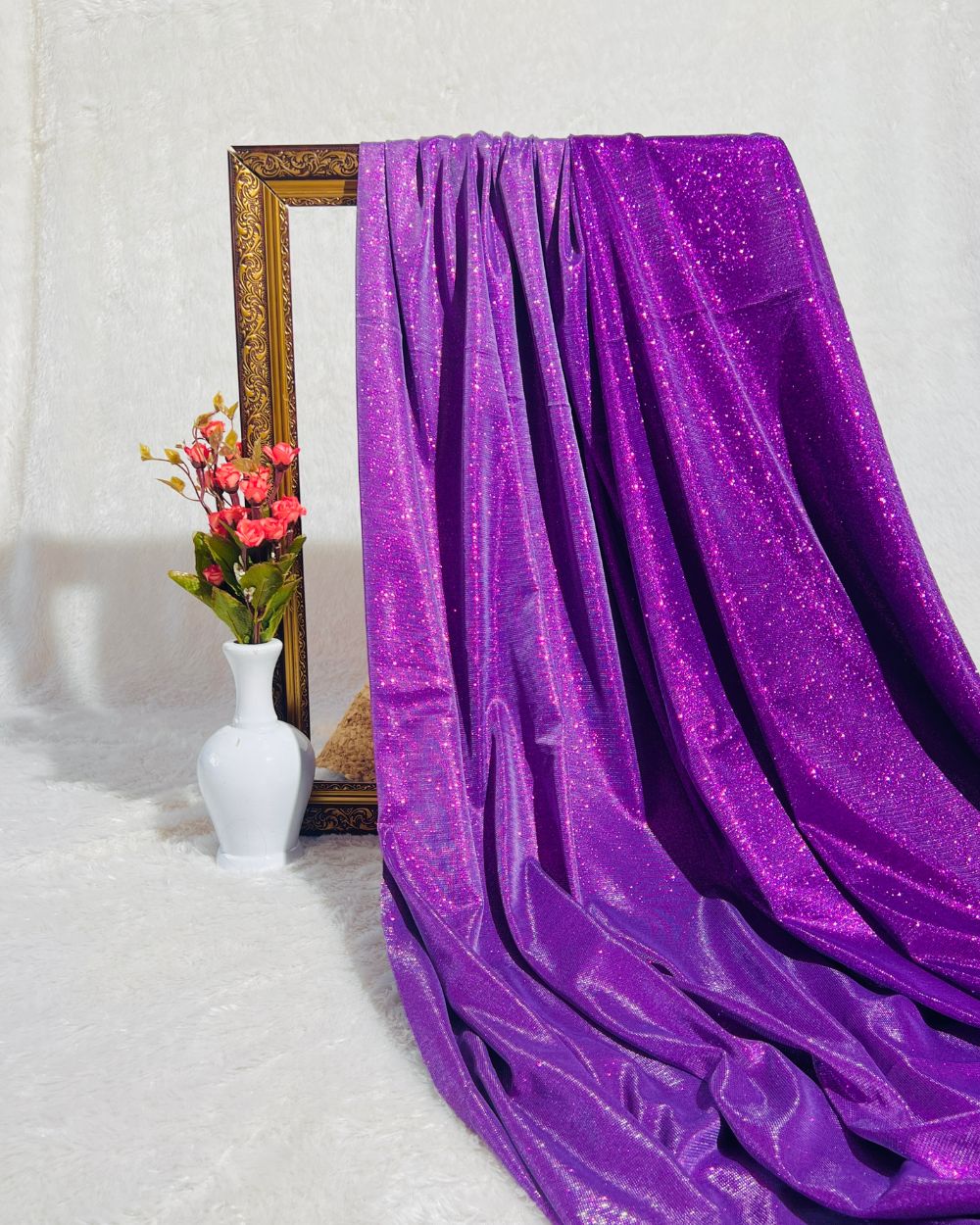 Imported Sparkle Rani Pink Dual Tone Shaded Colour 55 Inches Width