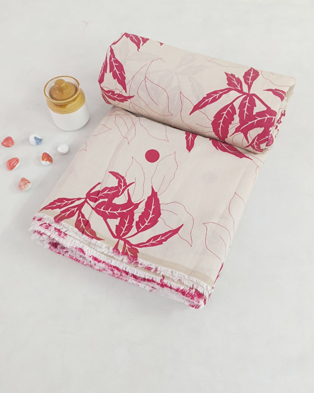 Printed Muslin Pink Colour 60 Inches Width