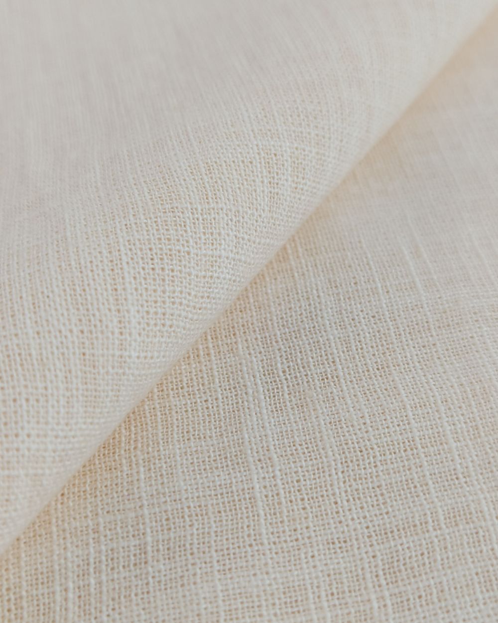 Plain Cotton Linen Light Cream Colour 43 Inches Width