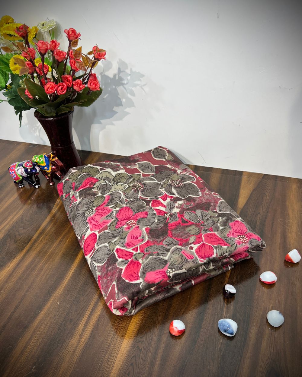 Printed Cotton (Foil) Pink Colour 44 Inches Width