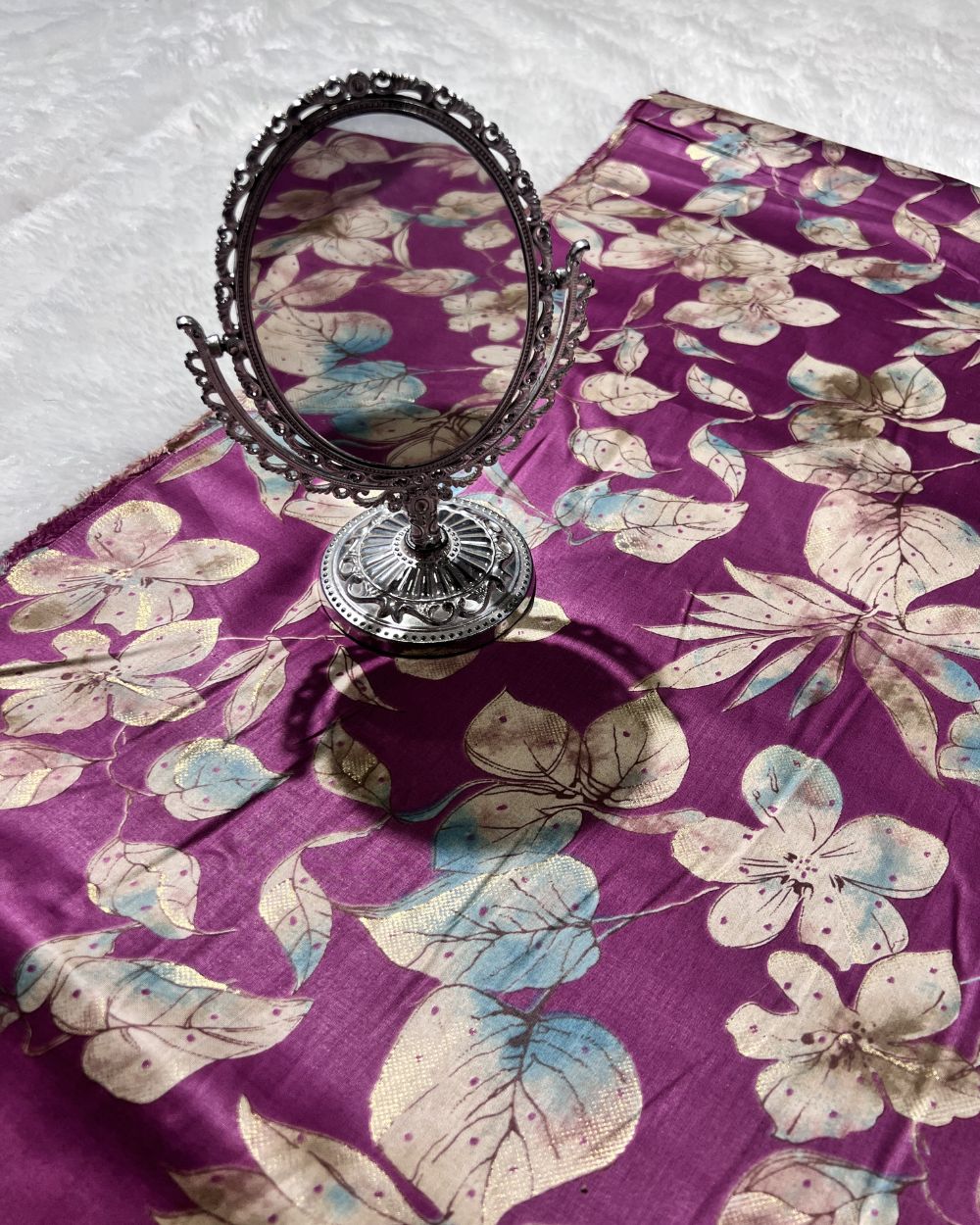 Printed Glaze Cotton Onion Pink Colour 42 Inches Width