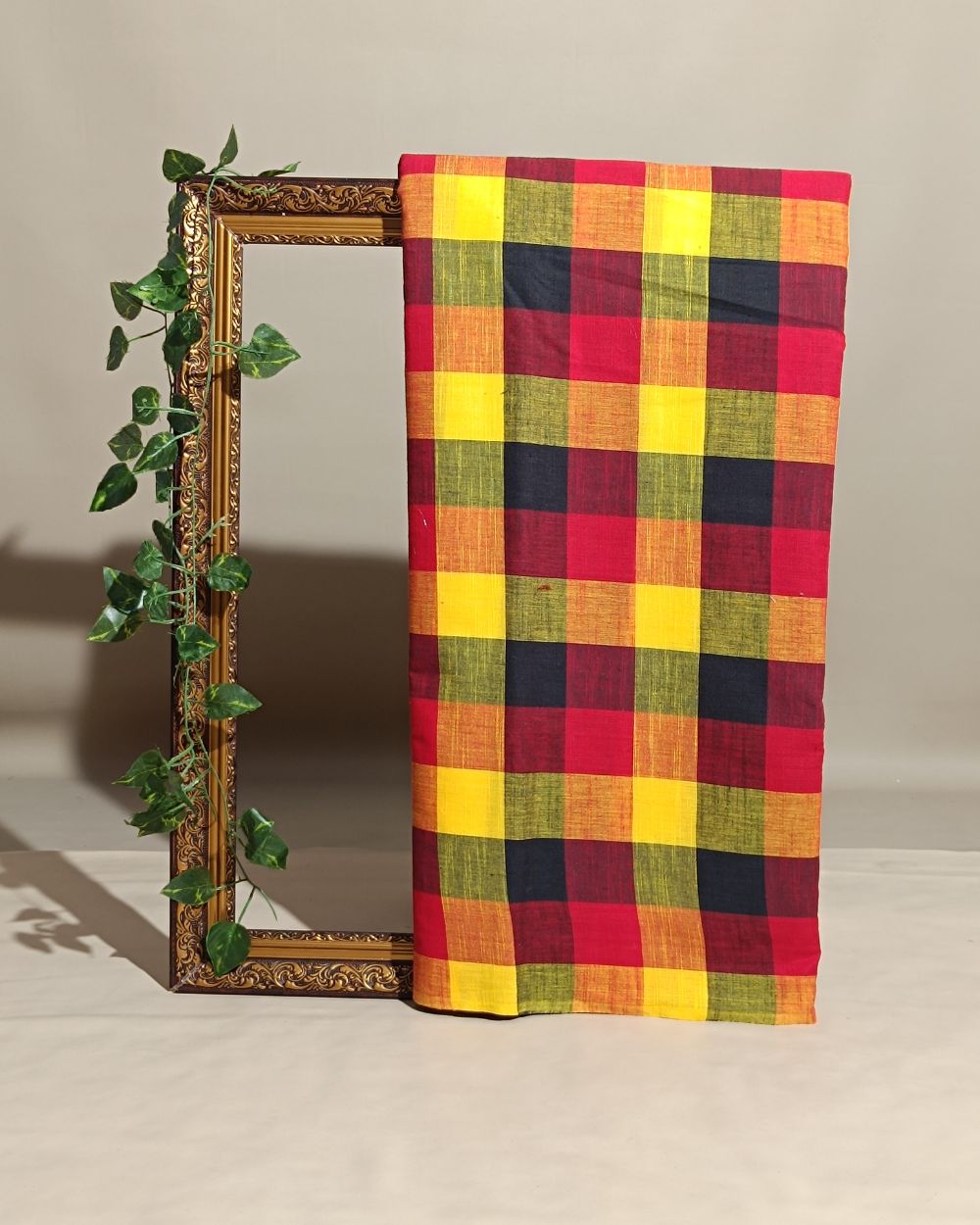 Printed Cotton Checks Multicolour 44 Inches Width