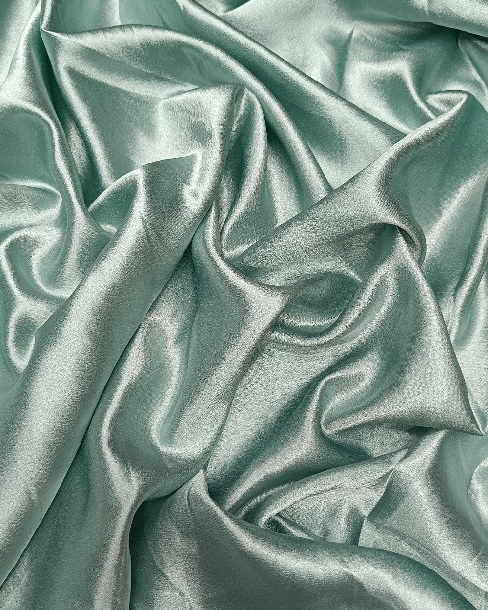 Plain German-Satin Coastal Cabana Green Colour 44 Inches Width