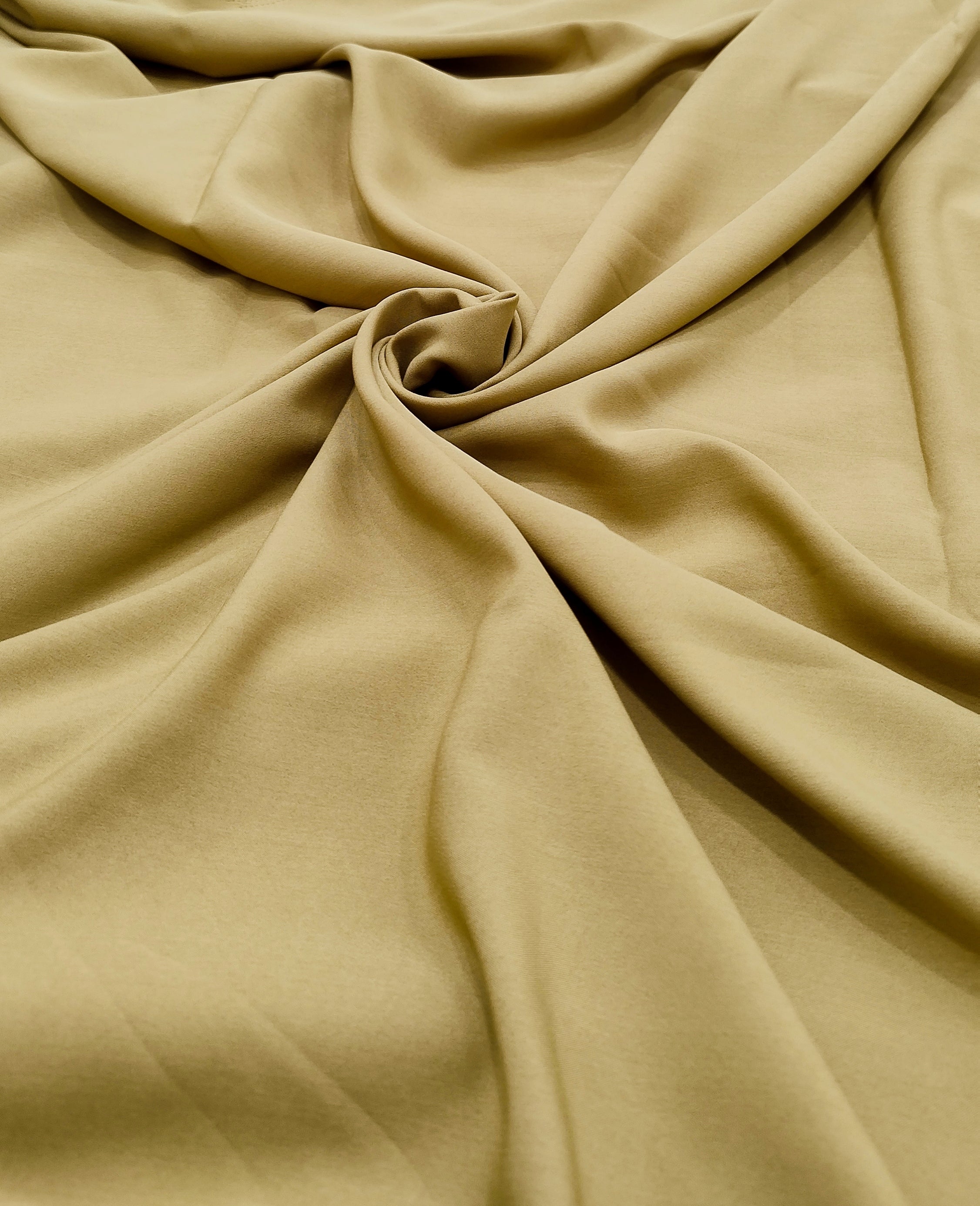 Plain Butter Crepe (American) Khaki Golden Colour 42 Inches Width