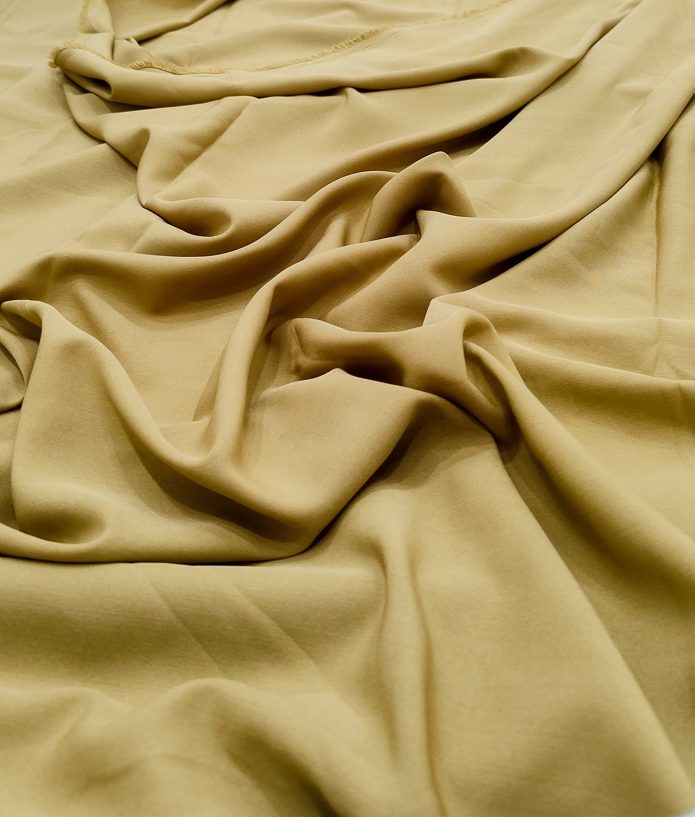 Plain Butter Crepe (American) Khaki Golden Colour 42 Inches Width