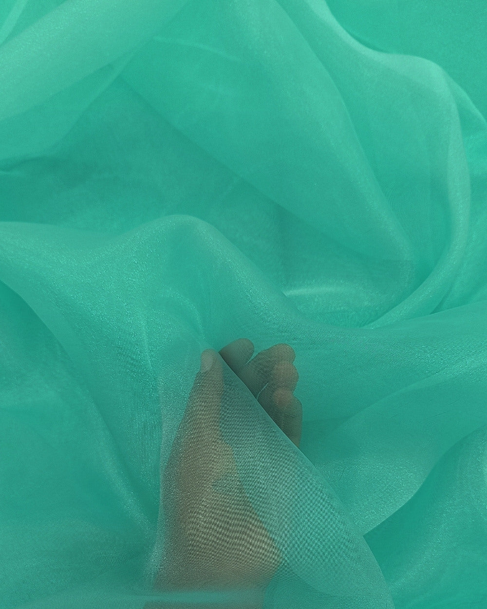 Plain Organza Turquoish Green Colour 45 Inches Width