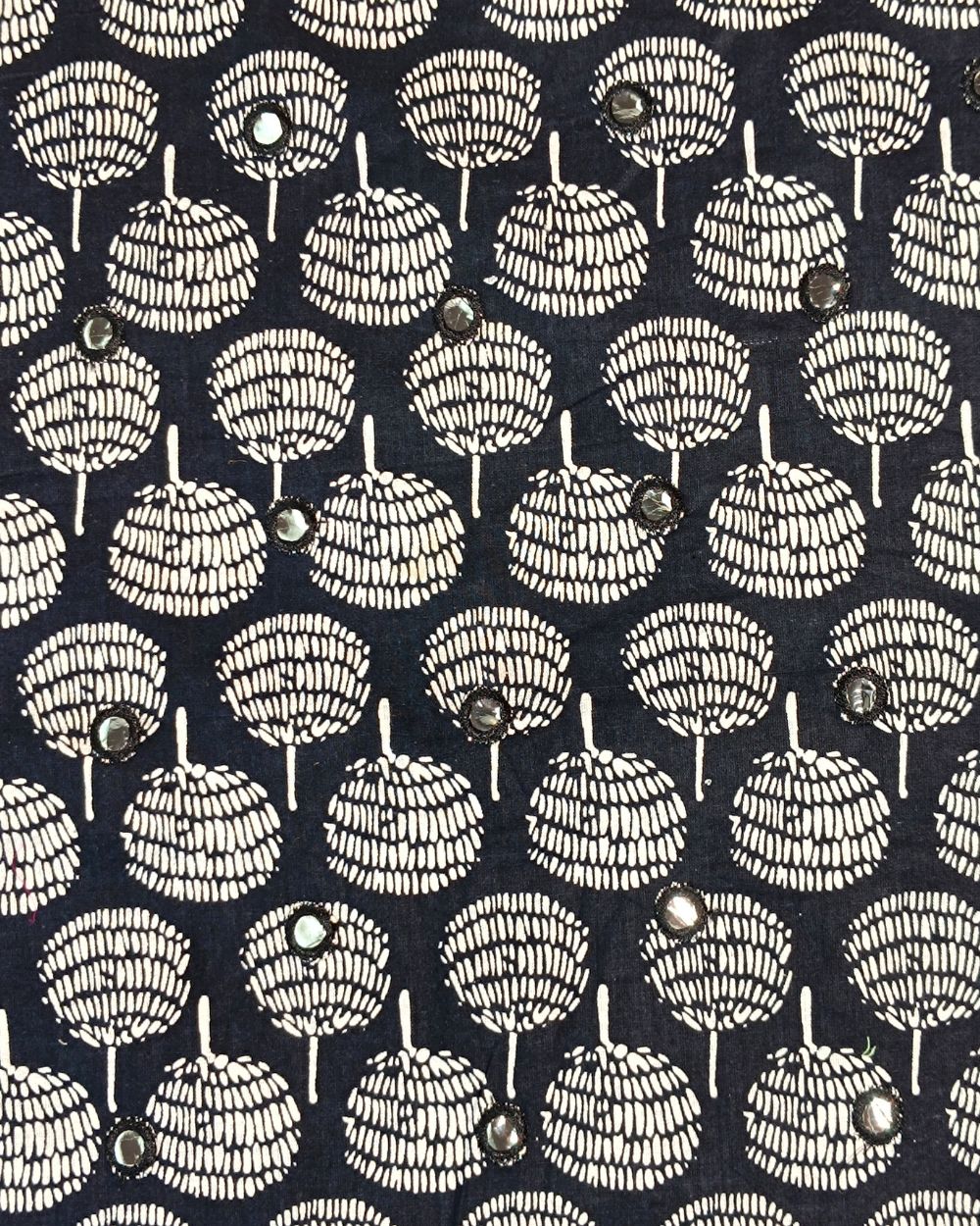 Cotton Abla Work Black Colour 42 Inches Width