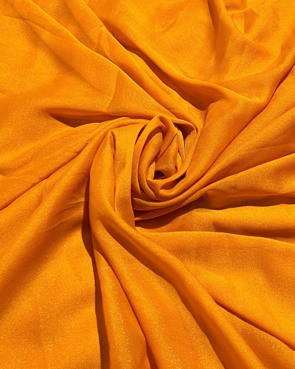Plain Star Georgette Mango Yellow Colour 44 Inches Width