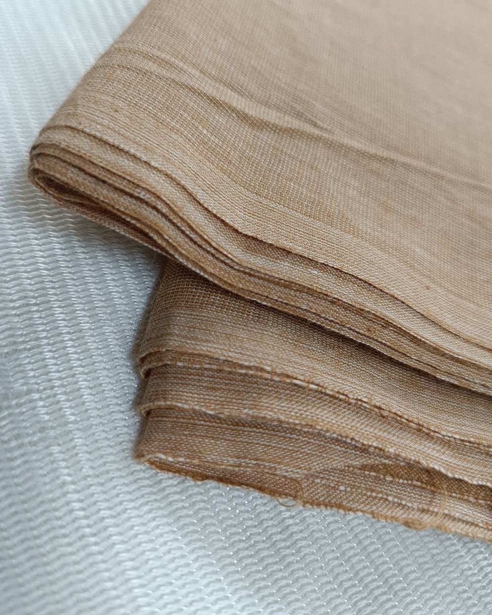 Plain Khadi Cotton Fabric Beige Colour 45 Inches Width
