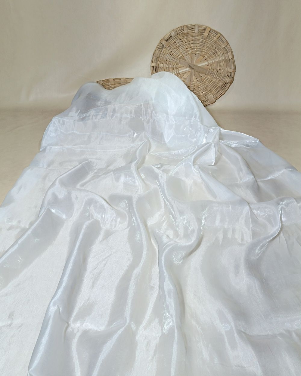 Plain Jimmy Choo White Colour 45 Inches Width