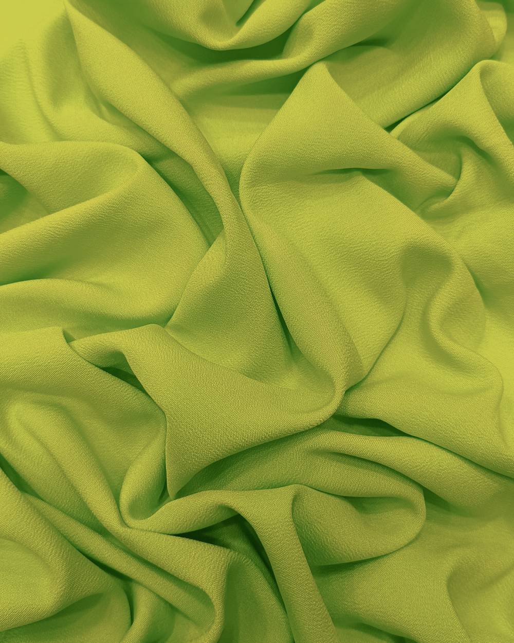 Plain Butter Crepe(American) Pale Lime Green Colour 42 Inches Width