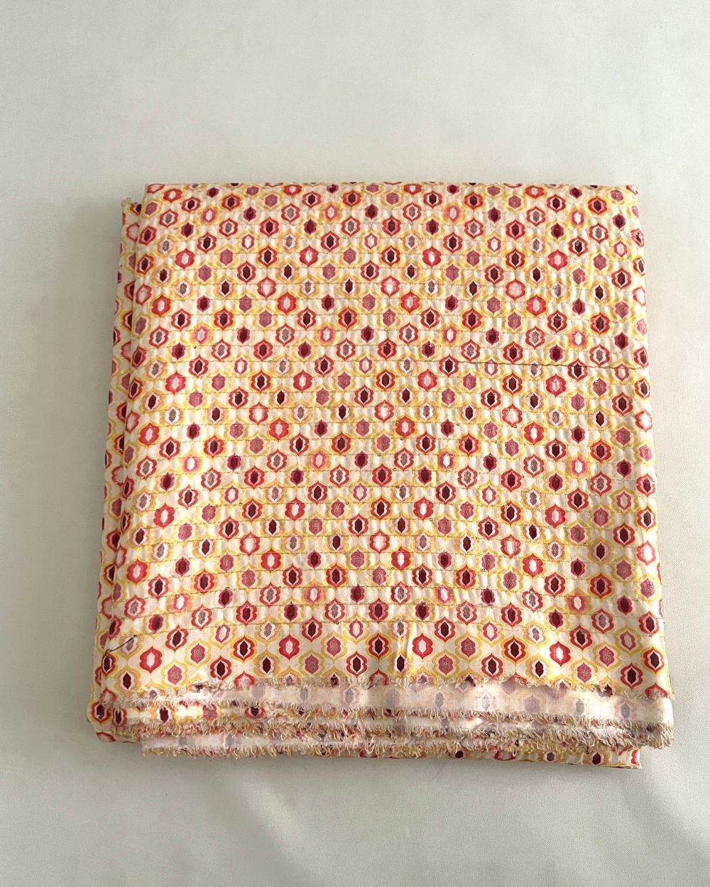 Silk Crochet Work Multicolor 44 Inches Width