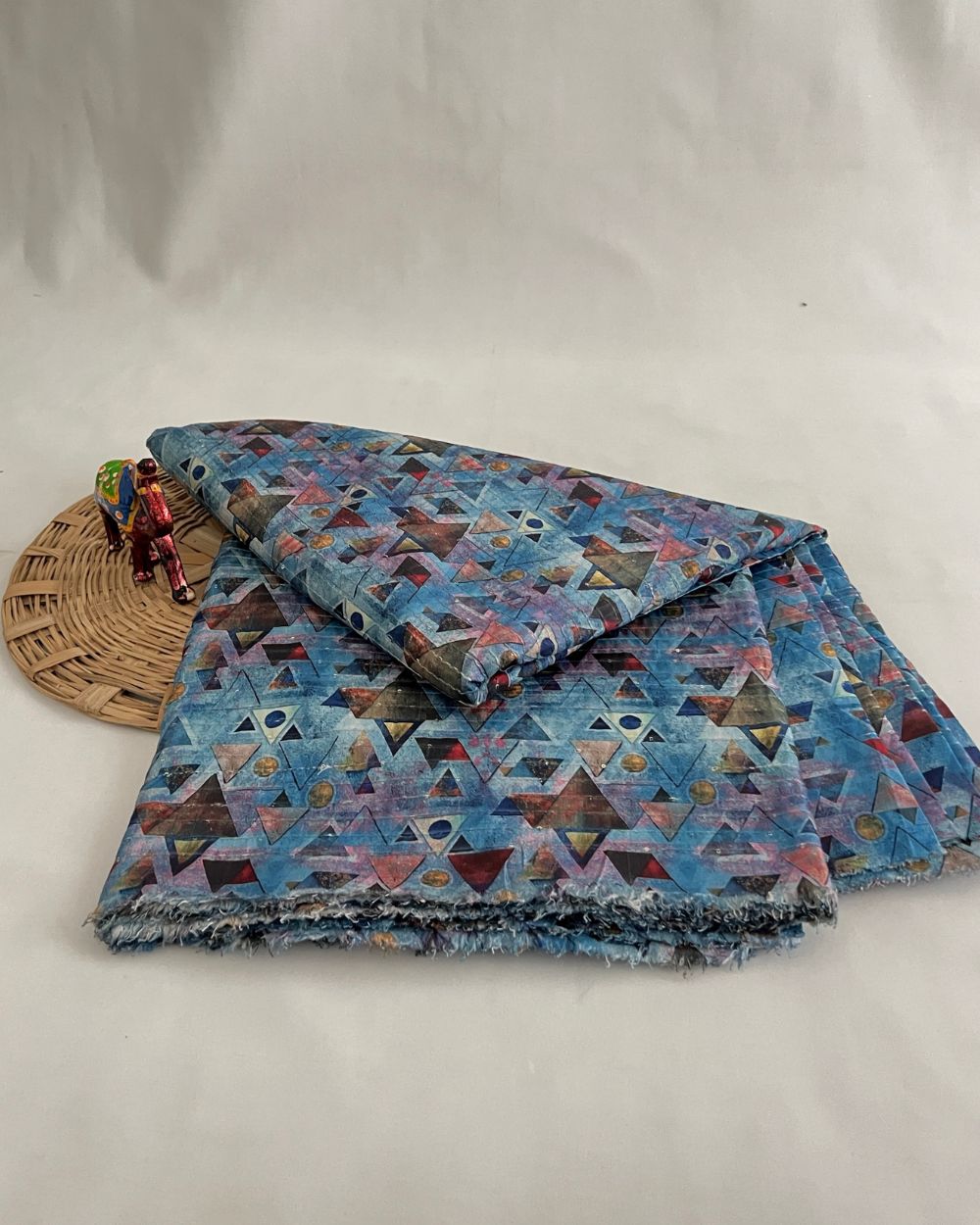 Silk Crochet Work Multicolor 44 Inches Width