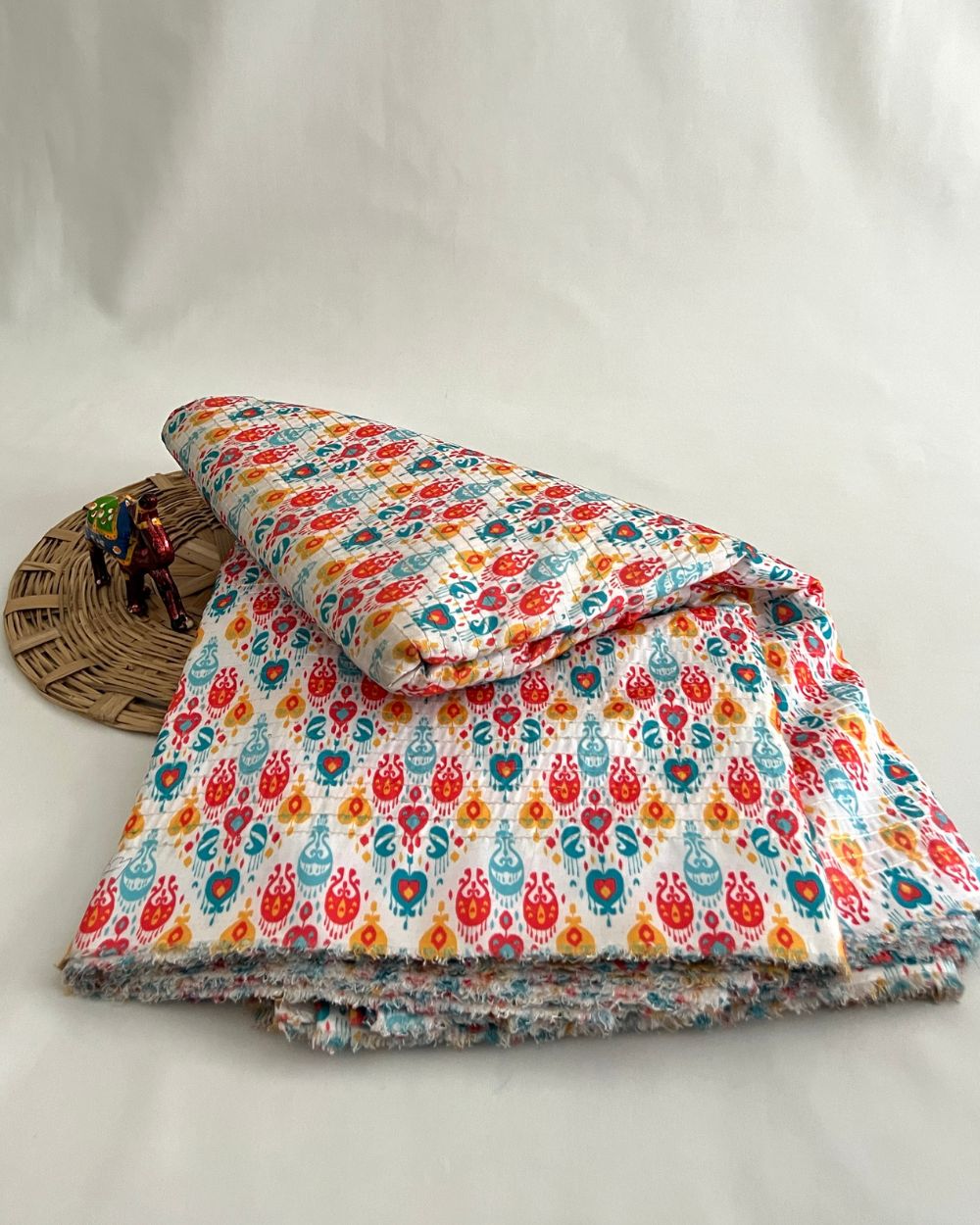 Silk Crochet Work Multicolor 44 Inches Width