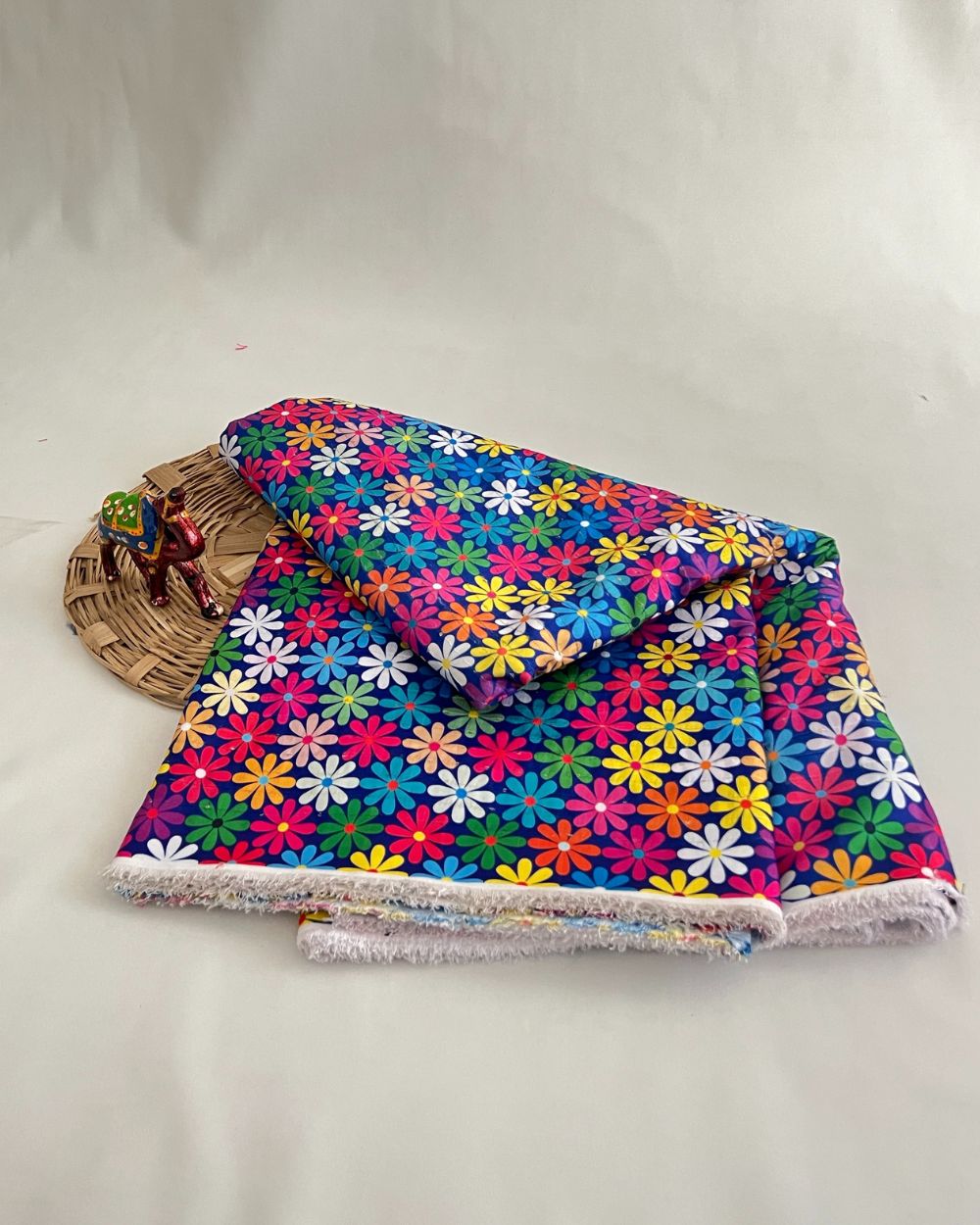 Silk Crochet Work Multicolor 44 Inches Width