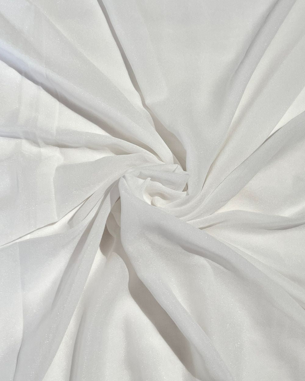 Plain Star Georgette White Colour 44 Inches Width