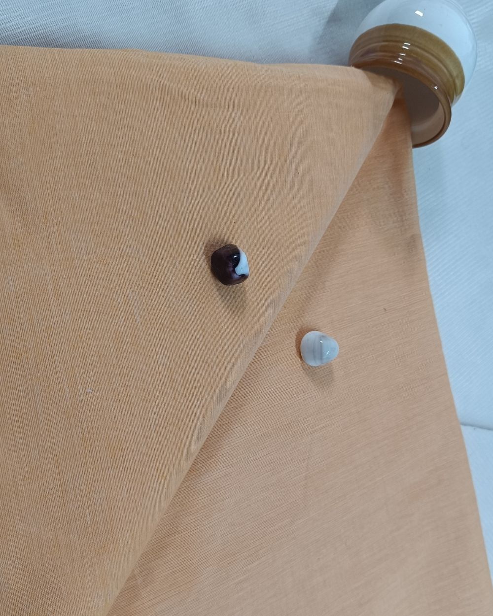 Plain Khadi Cotton Fabric Beige Colour 45 Inches Width