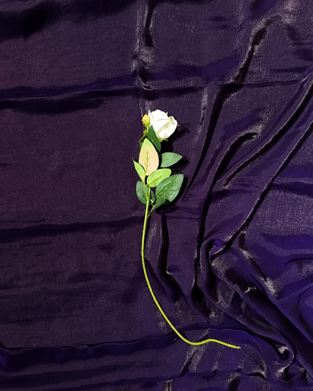 Plain Pure Space Silk Saree Without Blouse Dark Violet Colour 44 Inches Width