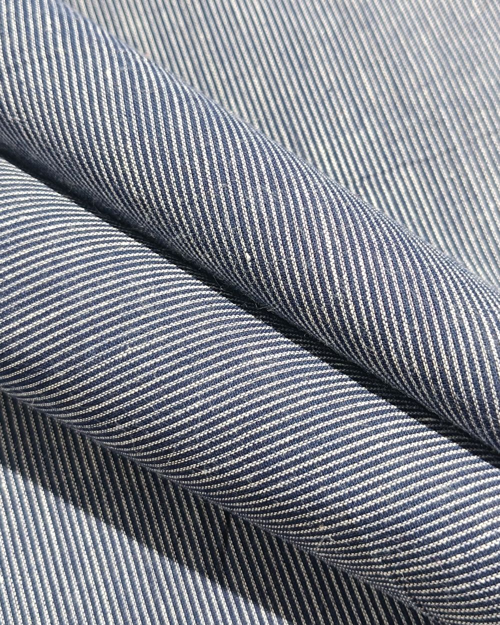 Plain Khadi Cotton Fabric Navy Blue Colour 45 Inches Width