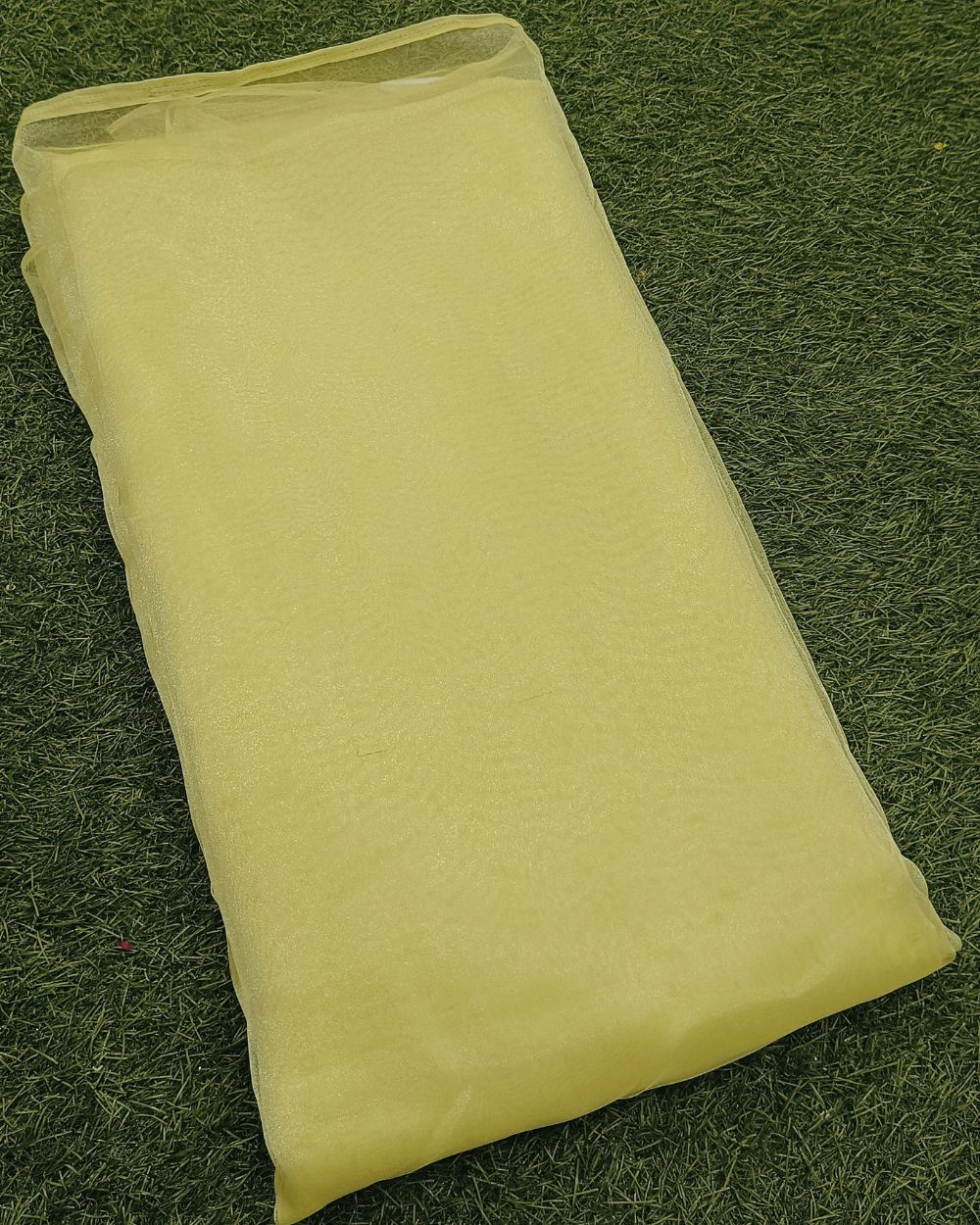 Plain Organza Lemon Yellow Colour 45 Inches Width