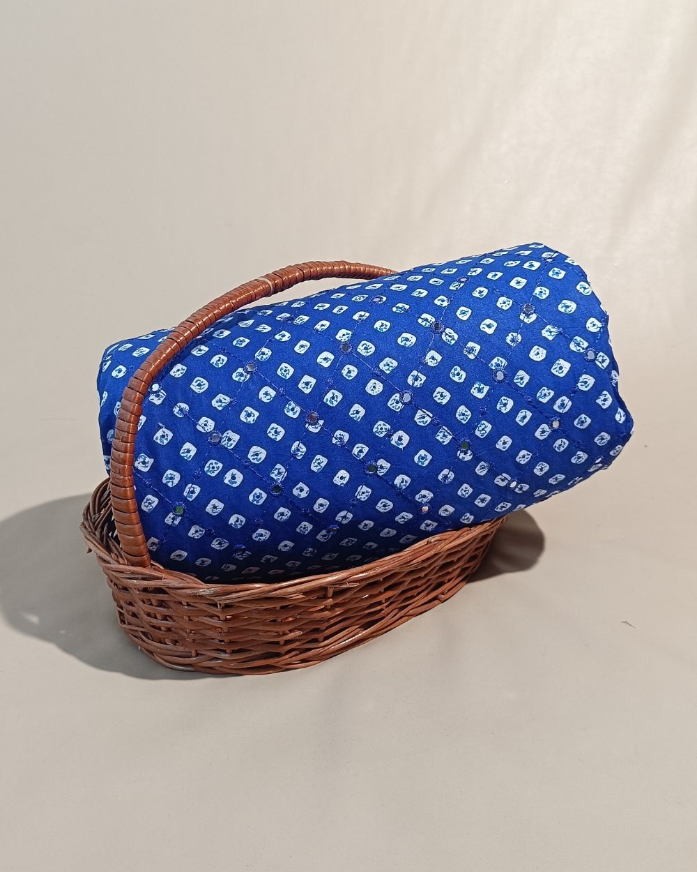 Cotton Abla Work Blue Colour 42 Inches Width