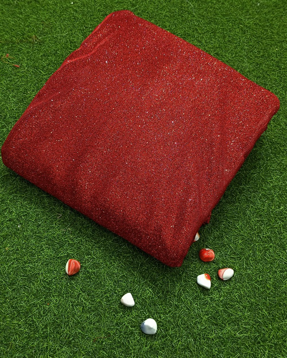 Imported Sparkle Maroon Colour 57 Inches Width