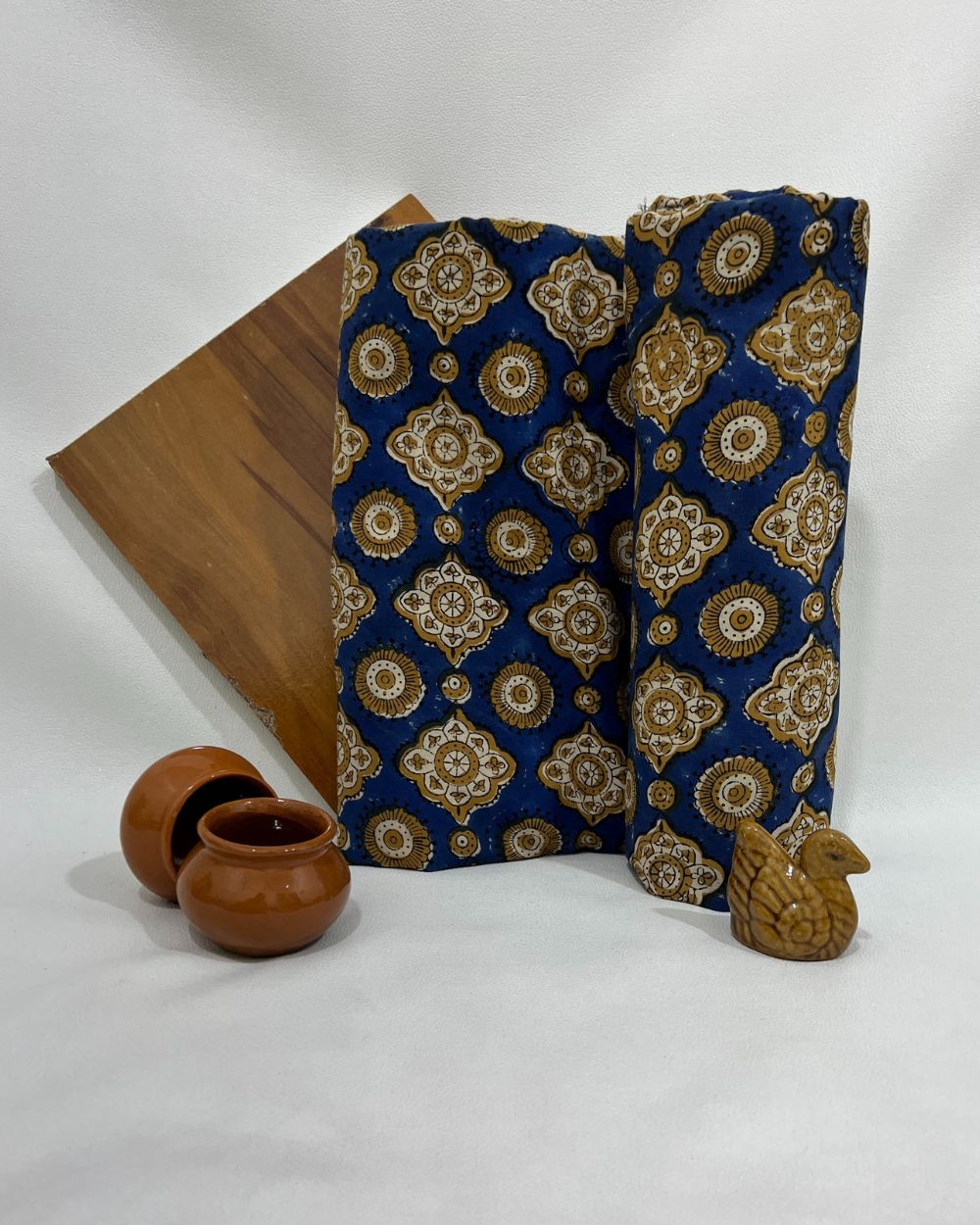 Bagru Hand Block Printed Cotton Blue Colour 45 Inches Width